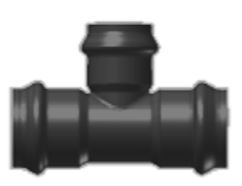 110-63mm CI Unequal Tee-PN25